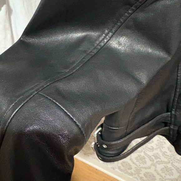 All Saints Raul Leather Jacket - Picture 6 of 7